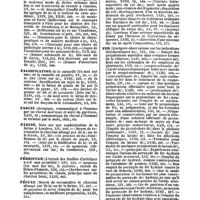 0023 - Page 23 - Table générale et alphabétique des matières contenues dans les volumes XIII à XXIV inclusivement du bulletin général de thérapeutique médicale et chirurgicale. Face. / Facultés. / Falsification. / Farcin. / Farine. / Fébrifuge. / Fécule. / Femmes. / Fémur. / Fer