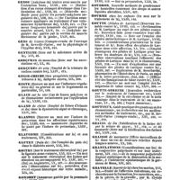 0027 - Page 27 - Table générale et alphabétique des matières contenues dans les volumes XIII à XXIV inclusivement du bulletin général de thérapeutique médicale et chirurgicale. Gencives. / Génio-glosses. / Genou. / Gens. / Gentiane. / Gerçures. / Gerçures. / Gesse-chiche. / Geste. / Glace. / Gland. / Glandes. / Glaucome. / Gluten. / Goitre. / Gondret. / Gorge. / Goudron. / Goudron. / Gourme. / Goutte. / Goutte-sereine. / Goutteux. / Graine. / Graisse. / Granulations. / Gravelle. / Greffe