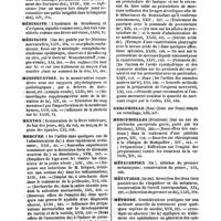 0038 - Page 38 - Table générale et alphabétique des matières contenues dans les volumes XIII à XXIV inclusivement du bulletin général de thérapeutique médicale et chirurgicale. Membranes. / Membres. / Méningite. / Méningite. / Menstruation. / Menton. / Mercure. / Mercurielle. / Mercurielles. / Métacarpien. / Métatarse. / Méthode. / Métropéritonites
