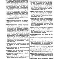 0045 - Page 45 - Table générale et alphabétique des matières contenues dans les volumes XIII à XXIV inclusivement du bulletin général de thérapeutique médicale et chirurgicale. Pathologie. / Paullinia. / Paupières. / Pavot. / Peau. / Pêches. / Pédiculaire. / Pellagre. / Pelletier. / Pellicule. / Percussion. / Perforations. / Péricardite. / Périnée. / Péritonite. / Péroné. / Peroxyde. / Persil. / Personnel. / Pertes. / Pertes. / Pertes. / Petite vérole. / Phalanges. / Pharmacie