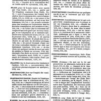 0048 - Page 48 - Table générale et alphabétique des matières contenues dans les volumes XIII à XXIV inclusivement du bulletin général de thérapeutique médicale et chirurgicale. Plaies. / Plaie. / Plantes. / Pleurodynie. / Pleuropneumonie. / Plomb. / Pneumatoses. / Pneumonie. / Pneumothorax. / Poids. / Poids. / Pois. / Poisons