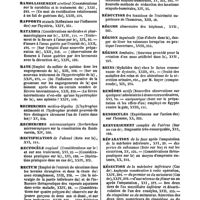 0052 - Page 52 - Table générale et alphabétique des matières contenues dans les volumes XIII à XXIV inclusivement du bulletin général de thérapeutique médicale et chirurgicale. Raie. / Raifort. / Ramollissement. / Rapports. / Ratanhia. / Rate. / Recherches. / Recherches. / Rectification. / Rectocèle. / Rectum. / Rectum. / Réduction. / Réduction. / Régime. / Région. / Région. / Reins. / Remèdes. / Renoncules. / Renversement. / Réparation. / Résection. / Résolution