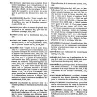 0054 - Page 54 - Table générale et alphabétique des matières contenues dans les volumes XIII à XXIV inclusivement du bulletin général de thérapeutique médicale et chirurgicale. Sac. / Saccharolés. / Sacrum. / Safran. / Safran de mars. / Saignée. / Salive. / Sang. / Sangsues. / Sanguines. / Santé. / Saponaire. / Sarcocèle. / Scapulo-humérales. / Scarification. / Scarlatine. / Sciatique. / Scillitique