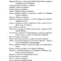 0073 - Page 73 - Noms des auteurs dont les travaux figurent dans les volumes XIII à XXIV inclusivement du bulletin de thérapeutique. Guibourt. / Henry (Ossian). / Hervy. / Jobert de Lamballe. / Labarraque (Henri). / Landouzy. / Laborie. / Latour (Amédée). / Lecanu. / Legrand. / Lhommeau. / Lisfranc. / Loir. / Malgaigne. / Martin Solon. / Martin (Stanislas). / Mialhe. / Miquel. / Nonat. / Pariset. / Pelletier. / Piedagnel. / Piet fils. / Pigeaux. / Puche. / Récamier. / Réveillé-Parise