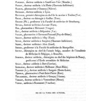 0080 - Page 80 - Médecins chirurgiens et pharmaciens des départements qui ont participé à la rédaction des tomes XIIIme à XXIVme inclusivement du bulletin de thérapeutique par des articles spéciaux ou par des articles de correspondance médicale. Phillips (Ch.). / Picard (Casimir). / Piérou. / Piffard (P.). / Pommier. / Ponsin. / Raquin. / Reybard. / Reynaud. / Rigal. / Rigaud (Ph.). / Rivals. / Rol. / Ruy. / Salles. / Seguin. / Senné. / Serre. / Serres. / Seutin. / Simonin. / Sully. / Szerlecki. / Tardieu (A.). / Thomas. / Thyaudière. / Verdet. / Verne