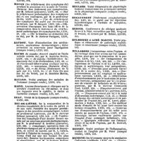 0013 - Page 11 - Table générale et alphabétique des matières contenues dans les volumes LXI à LXXII inclusivement du bulletin général de thérapeutique médicale et chirurgicale. Barrallier. / Barrier. / Basedow. / Bassin. / Baudot. / Baume. / Bayard. / Bazin. / Beau. / Bec-de-lièvre. / Béclard. / Begayement. / Behier. / Belhomme et Aimé Martin. / Belladone. / Bennet. / Benzine. / Benzoate. / Bernard