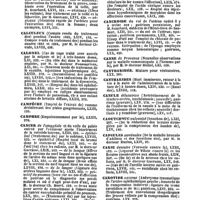 0016 - Page 14 - Table générale et alphabétique des matières contenues dans les volumes LXI à LXXII inclusivement du bulletin général de thérapeutique médicale et chirurgicale. Calculs. / Calculeux. / Calomel. / Campèche. / Camphre. / Cancer. / Cancéreuses. / Cancroïde. / Canne. / Cantharidée. / Cantharides. / Canule. / Caoutchouc. / Capsules. / Carie. / Carotide. / Casca. / Cascarille. / Casper