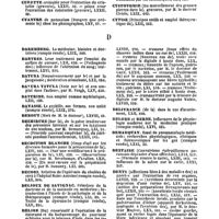 0024 - Page 22 - Table générale et alphabétique des matières contenues dans les volumes LXI à LXXII inclusivement du bulletin général de thérapeutique médicale et chirurgicale. Curare. / Curarine. / Cure. / Curette. / Cyanure. / Cystite. / Cystotomie. / Cytise. / Daremberg. / Dartres. / Datura. / Datura tatula. / Daturine. / Davasse. / Debout. / Déchirure. / Décoction blanche. / Decori. / Delioux de Savignac. / Délire. / Delirium. / Délivrance. / Delore et Berne. / Demarquay. / Dentaire. / Dents. / Dentition