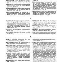 0043 - Page 41 - Table générale et alphabétique des matières contenues dans les volumes LXI à LXXII inclusivement du bulletin général de thérapeutique médicale et chirurgicale. Iridectomie. / Iridenclise. / Iridésis. / Iridochoroidite. / Iris. / Iritis. / Irrigations. / Ivrognerie. / Jaccoud. / Jaunisse. / Joubarbe. / Jourdanet. / Jousset. / Jurubéba. / Jusquiame. / Kamala. / Kélotomie. / Kératite. / Kermès. / Kerosolène. / Kirsch. / Kystes. / Laboulbène