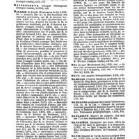0046 - Page 44 - Table générale et alphabétique des matières contenues dans les volumes LXI à LXXII inclusivement du bulletin général de thérapeutique médicale et chirurgicale. Magnésie. / Maingault. / Maisonneuve. / Maladie. / Mal. / Malt. / Mamelle. / Mamelons. / Manganate. / Manganèse. / Manie. / Marcé. / Marchal
