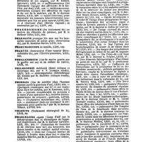 0055 - Page 53 - Table générale et alphabétique des matières contenues dans les volumes LXI à LXXII inclusivement du bulletin général de thérapeutique médicale et chirurgicale. Permanganate. / Pérone. / Pessaire. / Phagédénisme. / Pharmacie. / Pharyngoscope. / Pharynx. / Phellandrium. / Philosophie. / Phimosis. / Phlebite. / Phlegmasies. / Phosphate. / Phosphore. / Photophobie. / Phthisie