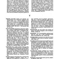 0071 - Page 69 - Table générale et alphabétique des matières contenues dans les volumes LXI à LXXII inclusivement du bulletin général de thérapeutique médicale et chirurgicale. Utérus. / Vaccin. / Vaccination. / Vaccine. / Vagin. / Vaginisme. / Vaginite. / Valerates. / Valérianate. / Valériane. / Vanille. / Vapeur. / Varices