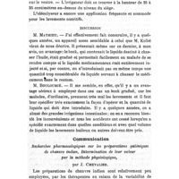 0022 - Page 18 - Société de thérapeutique. Séance du 17 décembre 1907. Présentations. II. - L'Oléoclyseur permettant la simplification de la technique des grands lavements huileux, par le Dr Kolbé... / Discussion. / Communication. Recherches pharmacologiques sur les préparations galéniques de chanvre indien. Détermination de leur valeur par la méthode physiologique, par J. Chevalier