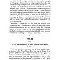 0029 - Page 25 - Chimie médicale. L'aphrosimétrie. / Variétés. Pourquoi l'accouchement se fait-il plus particulièrement la nuit ?