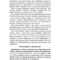 0034 - Page 30 - Revue des travaux français et étrangers. Thérapeutique chirurgicale. Etude clinique de la rachistovaïnisation, par le Dr U. Gironi (Gazzetta dei Ospedali, 1907, 81). / Gynécologie et obstétrique. Contribution à l'étude du traitement des hémorragies menstruelles anormales, principalement à l'époque de la ménopause, par le Dr M. Perlsee (Prager med. Woch., vol. XXXII, p. 305)