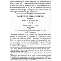 0141 - Page 137 - Thérapeutique chirurgicale. Pathogénie et traitement du spina bifida, par le Dr Picou... / Société de thérapeutique. Séance du 8 janvier 1908. (Suite.). Rapport. Sur le traitement de l'épithéliome cutané en 1908, par M. Leredde