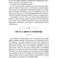 0315 - Page 311 - Société de thérapeutique. Séance du 12 février 1908. Lectures. II. - Du Radium et de ses applications thérapeutiques, par le Dr H. Dominici. / Prix de la Société de thérapeutique