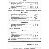 0324 - Page 320 - Formulaire. Coryza. / Ver solitaire. / Dysménorrhée. / Diarrhée