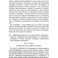 0390 - Page 384 - Société de thérapeutique. Séance du 26 février 1908. A l'occasion du procès-verbal. I. - Sur l'opportunité de sanctionner, par le vote de conclusions, les discussions qui se produisent à la Société. / II. - Physiologie thérapeutique de deux purgatifs, la phénolphtaléine et la « disodoquinone phénolphtaléinique » ou « sodophtalyl ». (Mécanisme de l'action purgative, absorption, transformations dans l'organisme, élimination.). Par C. Fleig. (Présenté par M. le Professeur Pouchet.)
