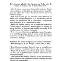 0428 - Page 420 - Revue des thèses, par Mme P. Laborie. Du traitement opératoire de l'incontinence d'urine chez la femme. M. Cottard (1906). / Traitement des ulcères variqueux par l'incision circonférentielle de la jambe. M. Le Pipe (1906)