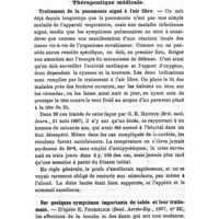 0433 - Page 425 - Revue des travaux français et étrangers. Thérapeutique médicale. Traitement de la pneumonie aiguë à l'air libre. / Sur quelques symptômes importants du tabès et leur traitement