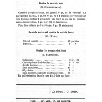 0440 - Page 432 - Formulaire. Contre le mal de mer. (E. Schepelmann). / Remède universel contre le mal de dents. (M. Kuer). / Contre le coryza des foins. (E. Fletcher)