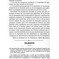 0515 - Page 501 - Thérapeutique générale. Prétendus antidotes d'alcaloïdes et antitoxines artificielles, par H. Dorlencourt. / Bibliographie. Les luxations des grandes articulations. Leur traitement pratique, par les Drs J. Hennequin et Robert Loewy... Félix Alcan, éditeur