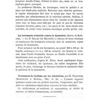 0527 - Page 511 - Revue des travaux français et étrangers. Thérapeutique médicale. Du régime alimentaire dans la goutte (Bull. Médical). / Les lavements créosotés contre la dysenterie (Journ. de médecine). / Traitement de l'asthme par les inhalations, par M. Fraenkel (Fortschritte d. Medizin., 1907, n° 28)