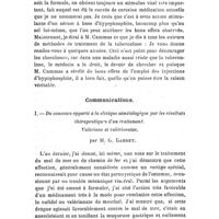 0554 - Page 536 - Société de thérapeutique. Séance du 25 mars 1908. Lecture. Nouveau traitement par injections hypodermiques d'hypophosphite de chaux, par le Dr A. Cammas. Discussion. / Communications. I. - Du concours apporté à la clinique séméiologique par les résultats thérapeutiques d'un traitement. Valériane et valérianates, par M. G. Bardet