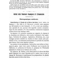 0563 - Page 545 - Bibliographie. Les traitements du goitre exophtalmique, par Paul Sainton... et Louis Delherm... Préface de M. le Professeur Gilbert Ballet... (Librairie J.-B. Baillière et fils...). / Revue des travaux français et étrangers. Thérapeutique médicale. Contribution à l'étude de la fièvre des foins (Arch. intern. de Laryng.)