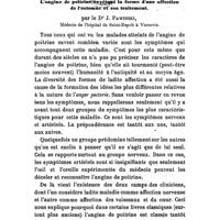 0617 - Page 593 - Thérapeutique médicale. L'angine de poitrine revêtant la forme d'une affection de l'estomac et son traitement, par le Dr J. Pawinski..