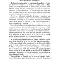 0655 - Page 631 - Revue des travaux français et étrangers. Thérapeutique médicale. Quelques indications pour le traitement du choléra. / De la possibilité de propagation des germes infectieux par les noix, Dr H. Cristiani et Dr Ugo Zanardi (Bulletin vétérinaire)