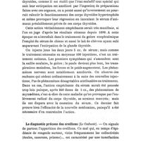 0690 - Page 666 - Revue des travaux français et étrangers. Thérapeutique médicale. Le goitre exophtalmique. Son traitement par le sérum d'animaux auxquels on a enlevé la glande thyroïde. / Le diagnostic précoce des oreillons (Le caducée)