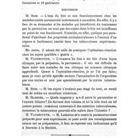 0732 - Page 708 - Société de thérapeutique. Séance du 8 avril 1908 (Suite et fin.). Lecture. Modifications provoquées par la paratoxine dans l'évolution de la tuberculose pulmonaire, par le Dr Vandeputte... / Discussion