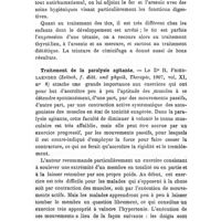 0734 - Page 710 - Revue des travaux français et étrangers. Thérapeutique médicale. Traitement de la chorée infantile (Merck's Arch.). / Traitement de la paralysie agitante