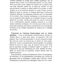 0739 - Page 715 - Revue des travaux français et étrangers. Maladies vénériennes. De l'introduction par l'électricité de substances médicamenteuses dans la muqueuse uréthrale, par M. Luys (La clinique, 25 janvier 1907, et Ann. mal. vén.). / Traitement de l'infection blennorragique avec un sérum spécifique