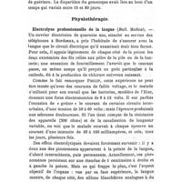 0741 - Page 717 - Revue des travaux français et étrangers. Maladies vénériennes. Sur l'action antiblennorragique de la ligosine sodée, par le Dr Fr. Angelillo (Rivista Veneta di Sc. med., 1907, 15 mai). / Physiothérapie. Electrolyse professionnelle de la langue (Bull. Médical)