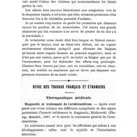 0764 - Page 740 - Variétés. Hygiène du chanteur, par le Dr Poyet. / Revue des travaux français et étrangers. Thérapeutique médicale. Diagnostic et traitement de l'artériosclérose