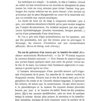 0768 - Page 744 - Revue des travaux français et étrangers. Maladies de la peau. Soleil et psoriasis. / Un cas de guérison d'un cancer par la lumière du soleil (Münchener medicinische Wochenschrift)