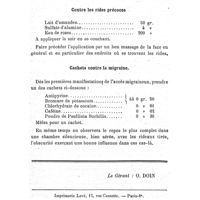 0776 - Page 752 - Formulaire. Contre les rides précoces. / Cachets contre la migraine