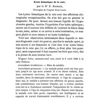 0857 - Page 833 - Thérapeutique chirurgicale. Kyste hématique de la rate, par le Dr E. Rochard..