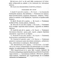 0903 - Page 879 - Institut orthopédique de Berck. En huit jours, du 17 au 24 août 1908, enseignement de l'orthopédie indispensable au médecin et du traitement des tuberculoses externes. Dix leçons avec démonstrations et exercices pratiques. Programme des cours
