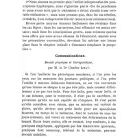 0924 - Page 900 - Société de thérapeutique. Séance du 27 mai 1908. Discussions (Suite et fin). III. - Le rôle de l'électrothérapie dans le traitement de la constipation, par MM. Laquerrière et Delherm. / Communications. Beauté physique et thérapeutique, par M. le Dr Charles Amat