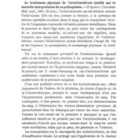 0933 - Page 909 - Revue des travaux français et étrangers. Physiothérapie. Le traitement physique de l'artériosclérose justifié par la nouvelle interprétation de sa pathogénèse