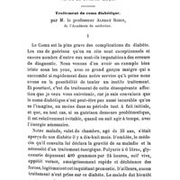 0005 - Page 1 - Leçons de clinique thérapeutique. Vingt et unième leçon. Traitement du coma diabétique, par M. le Professeur Albert Robin..