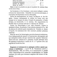 0073 - Page 69 - Revue des travaux français et étrangers. Thérapeutique médicale. Traitement des hémorroïdes. / Diagnostic et traitement de la méningite cérébro-spinale sporadique et épidémique