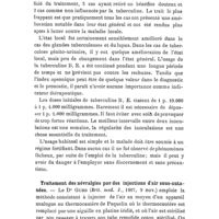0075 - Page 71 - Revue des travaux français et étrangers. Thérapeutique médicale. L'emploi de la tuberculine dans le traitement des tuberculoses localisées en dehors de l'appareil pulmonaire. / Traitement des névralgies par des injections d'air sous-cutanées
