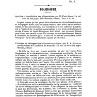 0112 - Page 108 - Carnet du praticien. Traitement général de la syphilis. (Gaucher.). / Bibliographie. Synthèse et constitution des albuminoïdes, par M. Pozzi-Escot... Jules Rousset, éditeur... / Principes de thérapeutique raisonnée et pratique, par M. A. Manquat... Maloine, éditeur