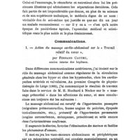 0131 - Page 127 - Société de thérapeutique. Séance du 13 janvier 1909. Installation du bureau. / Communications. I. - Action du massage cardio-abdominal sur le « Travail relatif du coeur », par Fernand Cautru..
