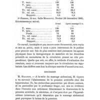 0136 - Page 132 - Société de thérapeutique. Séance du 13 janvier 1909. Communications. I. - Action du massage cardio-abdominal sur le « Travail relatif du coeur », par Fernand Cautru... / Discussion